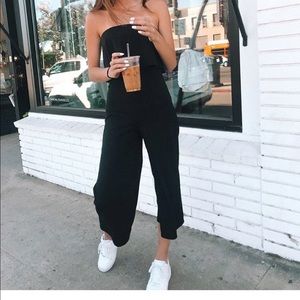 Strapless jump suite